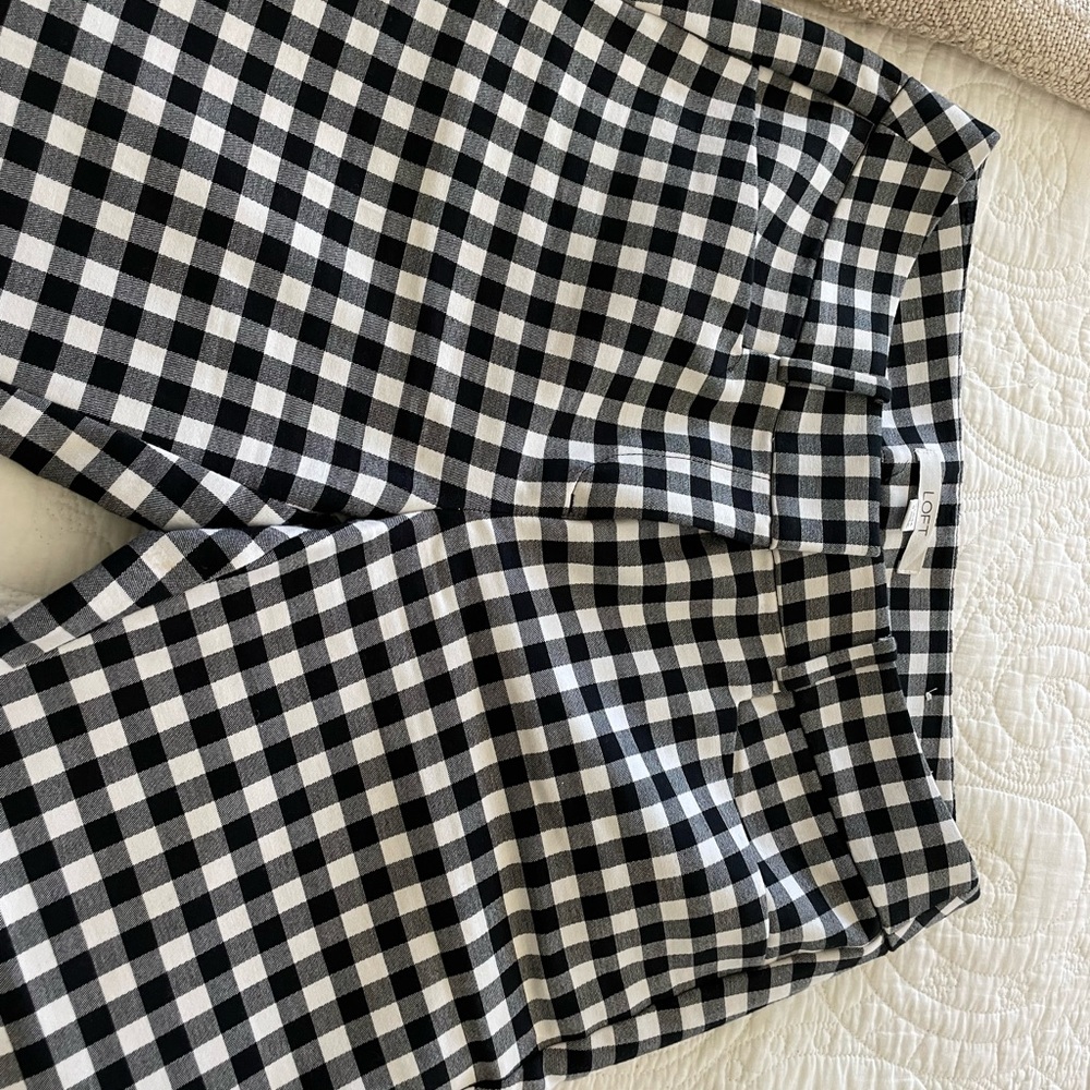 Pants black checked Marisa fit